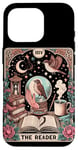 Coque pour iPhone 16 Pro The Reader Tarot Card Funny Bird Lover Lecteur de livre