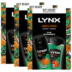 Lynx Mens Body Spray & Wash Gift Set for Him, 3 Pack - One Size