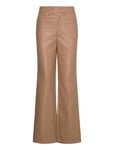 ROTATE Birger Christensen Textured Straight Pants Beige