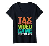 Womens Tax Over Video Game Purchases Tax Season CPA Accountant V-Neck T-Shirt