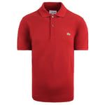 Lacoste Classic Fit Mens Red Polo Shirt Cotton - Size X-Small