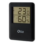 Otio Thermomètre hygromètre Digital intérieur Noir