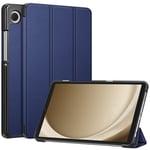 FINTIE Coque pour Samsung Galaxy Tab A9 8.7 Pouces 2023 (SM-X110/X115/X117), Étui Rigide Housse Fine et Légère Rabat Pliable, Protection pour Galaxy Tab A9 8.7, Bleu Marine