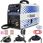 Reboot Poste à Souder MIG 250Amp 6 en 1 gaz/sans gaz fourré MIG/Stick/Lift TIG/soudage par points/pistolet à bobine 240V Machine de soudage multi-processus en aluminium