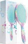 Framar Wet Hair Brush Detangler Curly Hair Brush Women Hairbrushes Blue Tie Dye