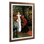 Big Box Art Framed Print of James Tissot Women Looking Design | Wall Art Picture | Home Decor for Kitchen, Living Room, Bedroom, Hallway, Walnut, A2 / 24.5x18 Inch / 62x45cm