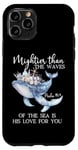 Coque pour iPhone 11 Pro Mightier Than the Waves of the Sea is His Love Psalm 93:4