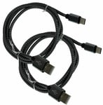 2x USB-C Data Cable USB-C Aluminum Charging Cable for Motorola Moto E40