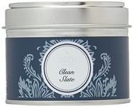 Shearer Candles Clean Slate, Scented, Tin Candle, Cotton Wick, Fragrance & Essential Oils, Grey, White Silver, Small