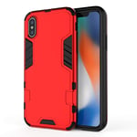 ZHENGNING Coque de protection pour iPhone XR 3 en 1 Protection complète Antichoc PC + TPU (Rouge) Smartphone Coque fine