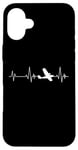 Coque pour iPhone 16 Plus Aviation Mode Aviation Enfants Flyer Heartbeat ECG