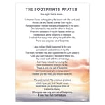 Artery8 Lord Jesus Footprints In The Sand Poem Watercolour Large Wall Art Poster Print Thick Paper 18X24 Inch