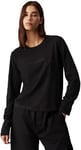 Calvin Klein T-Shirt Manches Longues Femme Longsleeve Classic Coton, Noir (Black), L