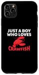 Coque pour iPhone 11 Pro Max Lobster fruits de mer amusants Just A Boy Who Loves Crawfish