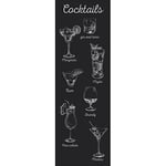 PLAGE 162281 Adhesive for Fridge Size XL Cocktails'glasses , Black (180 x 60 cm)