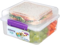 Sistema TO GO Lunch Cube Max | 2 L | School Lunch Box With Compartments & Snack