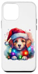 Coque pour iPhone 12 mini Motif chien de Noël mignon pour bébé chiot