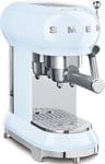 Espresso Kahvinkeitin Smeg, ECF01PBEU, 50-luvun tyyli, pastellinsininen