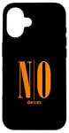 Coque pour iPhone 16 Orange NO raccourcis Orange Graphic