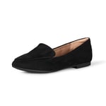 Amazon Essentials Mocassin Femme, Noir Micro Suède, 44 EU