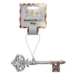 Christmas Gift - Novelty - 14cm Plastic Santa's Magic Key - Silver