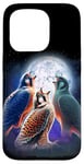 iPhone 15 Pro 3 Falcon Howling At The Moon Funny Hawk Bird Lover Birder Case