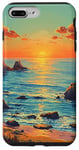 iPhone 7 Plus/8 Plus Rocky Coast With Sunset Vintage Landscape Graphic Case