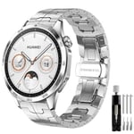 Bracelet pour Huawei Watch GT 4 46mm, Bracelet de Montre en Acier Inoxydable 22mm pour Huawei Watch GT/GT 3 46mm/GT3 Pro 46mm/GT5 46mm/GT2 46mm/GT2 Pro/GT 2e/GT Runner/GT Sport Active Classic 46mm