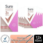 Sure Women Maximum Protection Confidence Anti-Perspirant Cream, 12 Pack , 45ml