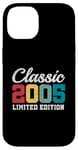 Coque pour iPhone 14 20 ans classique 2005 édition limitée rétro 20e anniversaire