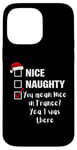 Coque pour iPhone 14 Pro Max Nice Naughty You Mean Nice In France - Père Noël amusant