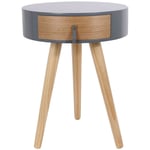 The Home Deco Factory - Table de chevet scandinave Nora - Diam. 35 x h. 45 cm