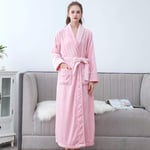 Plus Size 3XL Men Robe Winter Flannel Soft Kimono Gown Lovers Ultra Large Long Bathrobe Nightwear Thick Warm Women Sleepwear 3XL Pinkwomen5 Livraison Gratuite