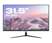 JAPANNEXT Écran PC Bureautique 31,5 4K UHD 60Hz IPS JN-IPS315UHDR