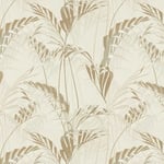 Sanderson 216644 Glasshouse, Palm House Wallpaper, Linen/Gilver 216644 - AA7