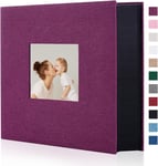 Album photo 10 x 15 cm-1000 pochettes en lin-Grande capacité-Pour anniversaire de mariage-Peut contenir 1000 photos horizontales et verticales-10 x 15 cm-Violet.[W509]