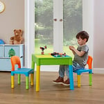 Liberty House Toys Kids 5-in-1 Activity Table and 2 Chairs, Sand, Water, Construction Play, Multicolour