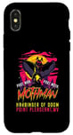 Coque pour iPhone X/XS Mothman Funny Cryptide Harbinger of Doom, mi-homme, mi-mois