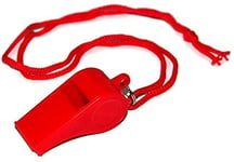 3 x LONGYEE Plastic Whistle Dog Training Whistle Sport Coach Whistle, Safety Whistle with Nylon Lanyard (1PCS, RED)