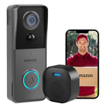 MKEOLGE 2K HD Doorbell Camera Wireless with Included Ring Chime, Smart Video Doorbell for Home Security, AI Human Detection, Two Way Audio, Cloud Storage, Night Vision, 2.4G WiFi