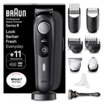 Braun Beard Trimmer Series 9 BT9441, Beard Trimmer Men Rechargeable, Trimmer with Barber Tools and 180-min Runtime, Hair and Beard Trimmers for Men, Black