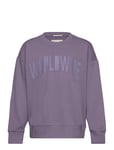 Over Printed Sweatshirt Purple Tom Tailor