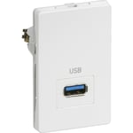 LK FUGA udtag USB 3,0 1½ modul i hvid