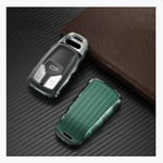 Car Key Signal Blocking Pouch,Tpu Carbon Grain Car Key Case Cover Fob Shell,For Audi A4 B9 A5 A6L S4 S5 S7 8W Q7 4M Q5 Tt Tts Rs Coupe Green