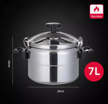 7/11L Aluminium Pressure Cooker Quick with Lid Latch Indicator Explosion-Proof