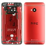 Original HTC ONE M7 Caméra Lentille Fenêtre Cadre Boîtier Cache Batterie, Rouge