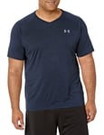 Under Armour Men's Tech 2.0 V-neck Short-sleeve T-shirt Short Sleeve, Academy Blue (408 Steel, XXL UK