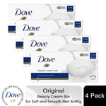 Dove Original Beauty Cream Bar Deep Moisture for Soft and Smooth Skin, 6 x 90g