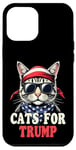 Coque pour iPhone 12 Pro Max Cats For Trump Funny Pets For Trump Drapeau USA