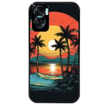 Coque noire pour Honor 90 LITE hawaii palmier